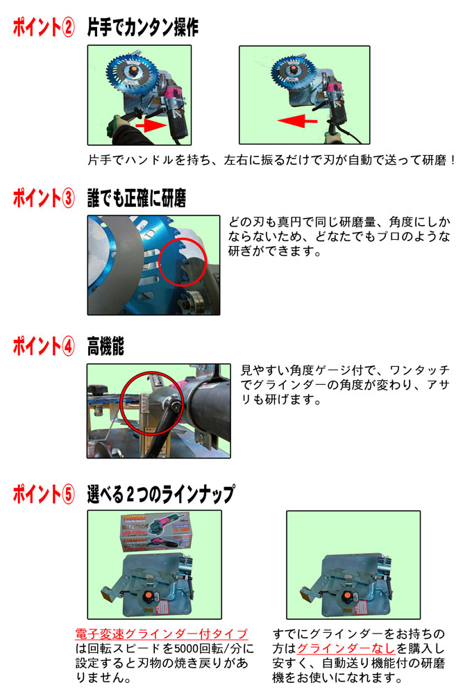 津村鋼業 ツムラ チップソー研磨機 ケンちゃん